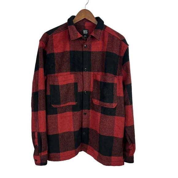 BDG Urban Outfitters Buffalo Plaid Sz M Flannel Wool Blend Jacket